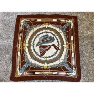 Vintage Western Cowgirl Large Rectangle Scarf Hat Rope